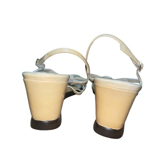 Stuart Weitzman Strappy Tortoiseshell & Leather Wedge Sandals 6.5 - Picture 4 of 9